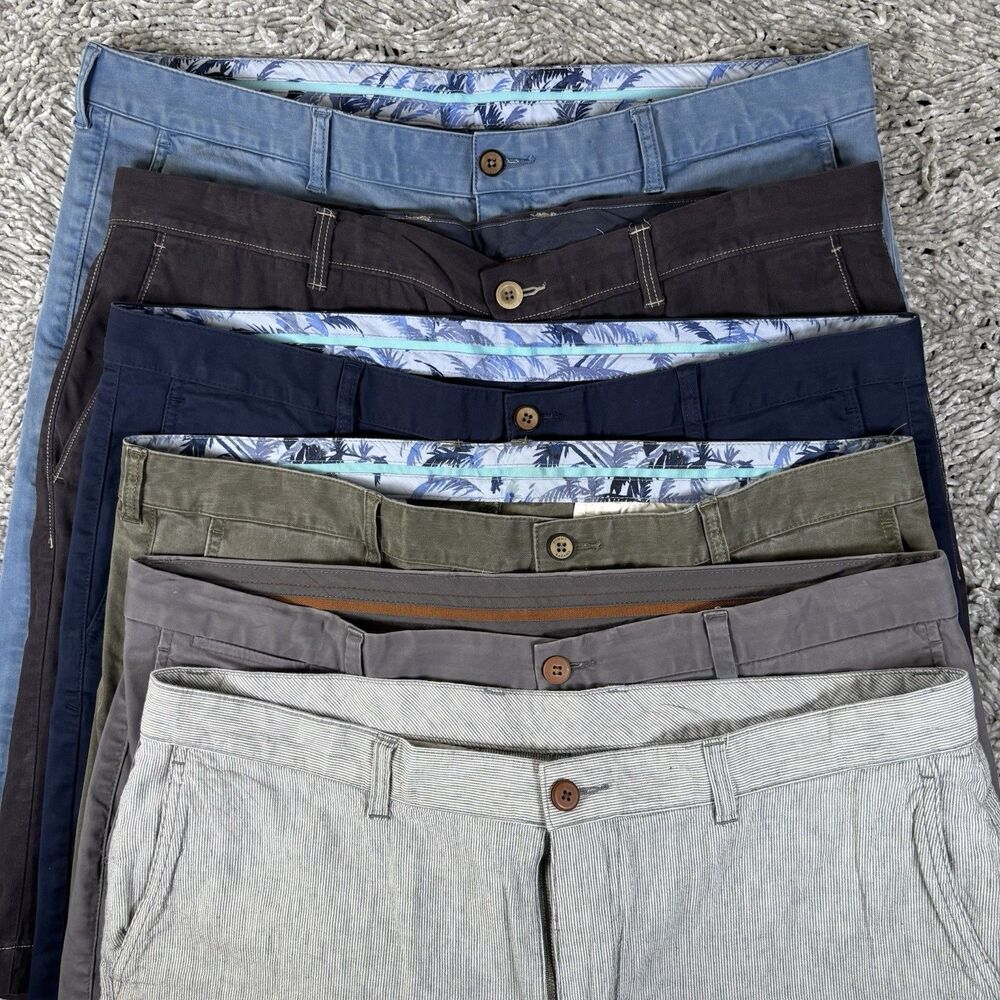 Tommy Bahama Chino Shorts Lot of 6 Mens 40 Preppy Golf Summer Business Beach